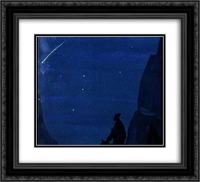 Star of the Hero 22x20 Black Ornate Wood Framed Art Print Poster with Double Matting by Roerich, Nicholas