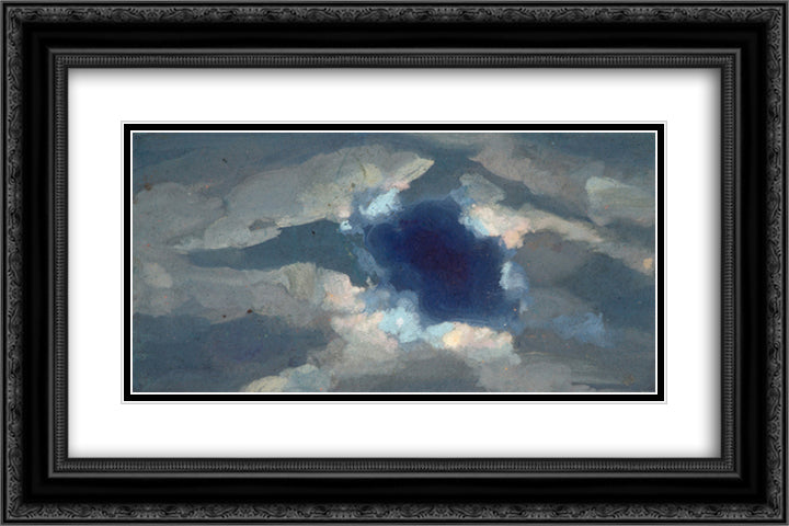 Study of clouds 24x16 Black Ornate Wood Framed Art Print Poster with Double Matting by Roerich, Nicholas