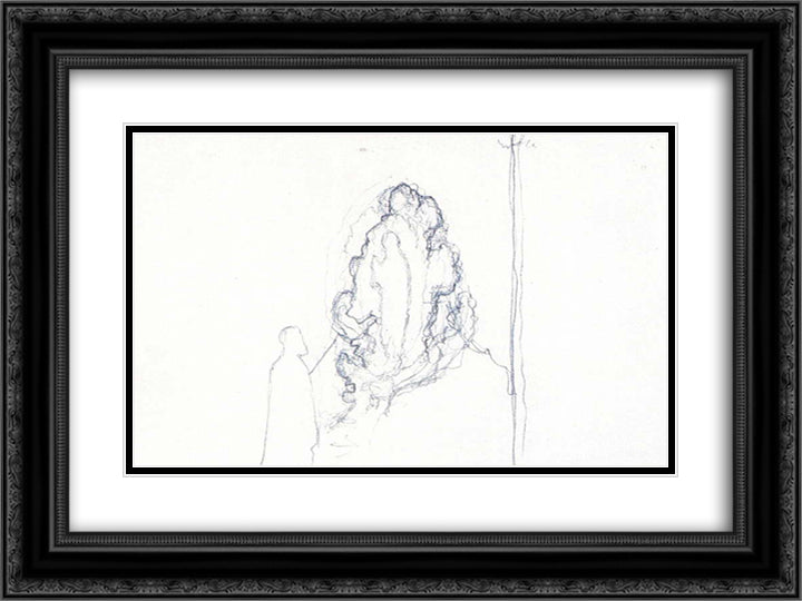Study to Mohammed the Prophet 24x18 Black Ornate Wood Framed Art Print Poster with Double Matting by Roerich, Nicholas