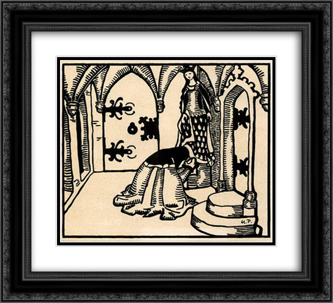 Study toSister Beatrice 22x20 Black Ornate Wood Framed Art Print Poster with Double Matting by Roerich, Nicholas