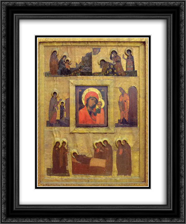 The Virgin Holidays 20x24 Black Ornate Wood Framed Art Print Poster with Double Matting by Roerich, Nicholas
