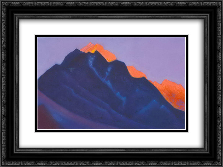 Urusvati 24x18 Black Ornate Wood Framed Art Print Poster with Double Matting by Roerich, Nicholas