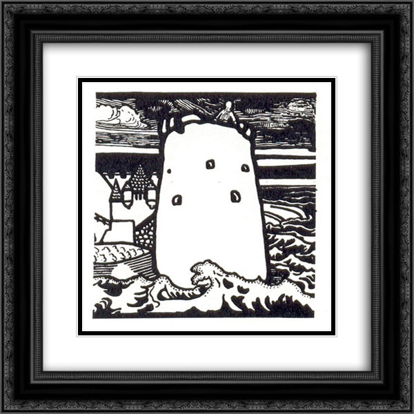 Vignette for book N. K. Roerich 20x20 Black Ornate Wood Framed Art Print Poster with Double Matting by Roerich, Nicholas