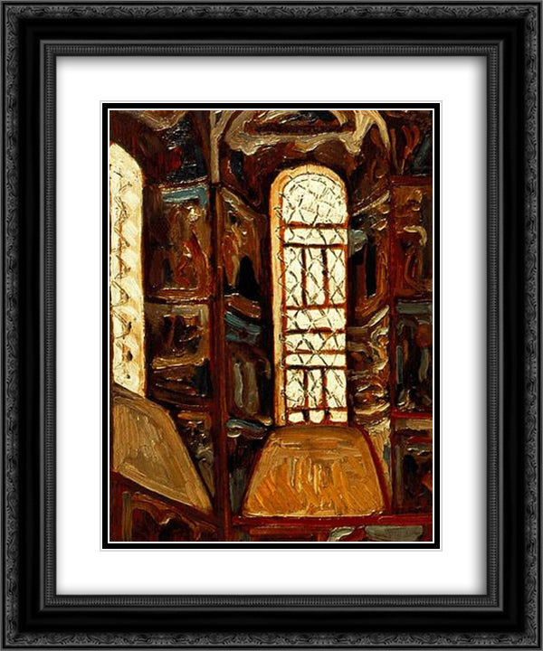 Yaroslavl. Church of the Epiphany. 20x24 Black Ornate Wood Framed Art Print Poster with Double Matting by Roerich, Nicholas