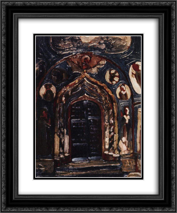 Yaroslavl. Church of Virgin Nativity. 20x24 Black Ornate Wood Framed Art Print Poster with Double Matting by Roerich, Nicholas