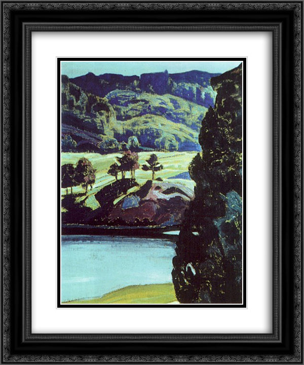 Yuhinlahti 20x24 Black Ornate Wood Framed Art Print Poster with Double Matting by Roerich, Nicholas
