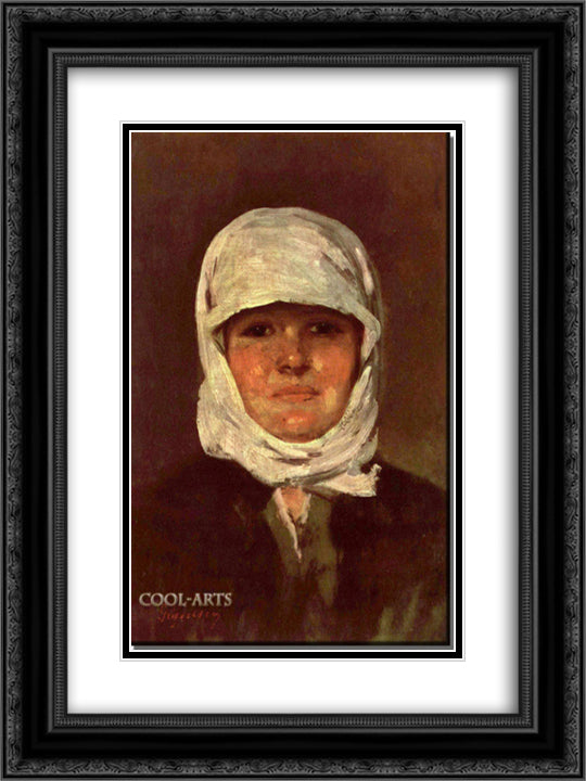Catinca 18x24 Black Ornate Wood Framed Art Print Poster with Double Matting by Grigorescu, Nicolae