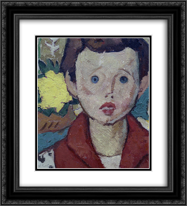 unknown title 20x22 Black Ornate Wood Framed Art Print Poster with Double Matting by Tonitza, Nicolae