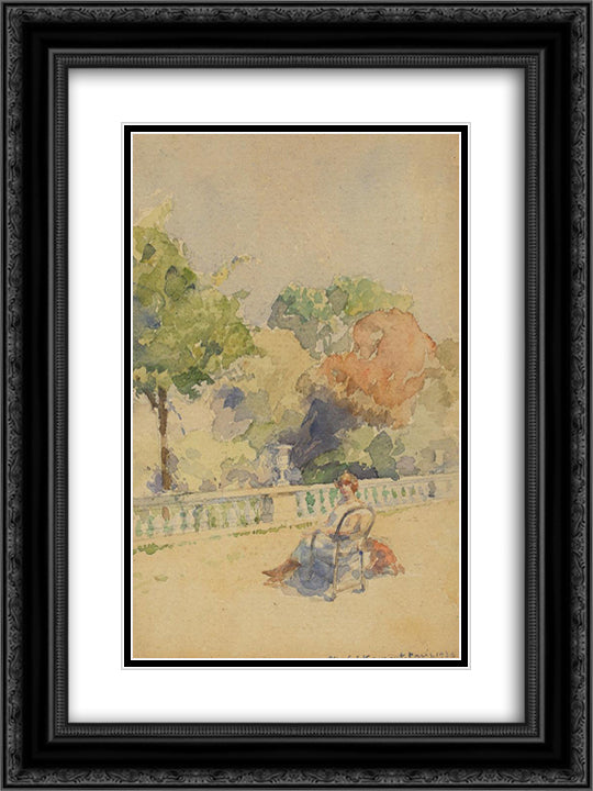 Spring Noon 18x24 Black Ornate Wood Framed Art Print Poster with Double Matting by Vermont, Nicolae