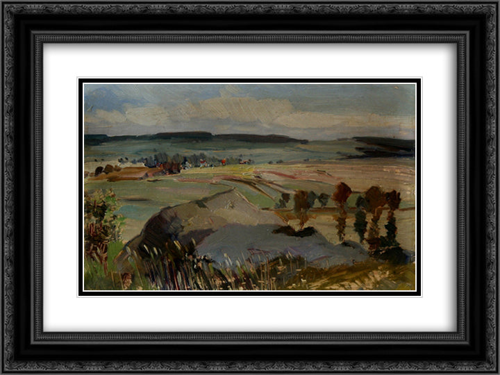Landscape 24x18 Black Ornate Wood Framed Art Print Poster with Double Matting by Tanev, Nikola