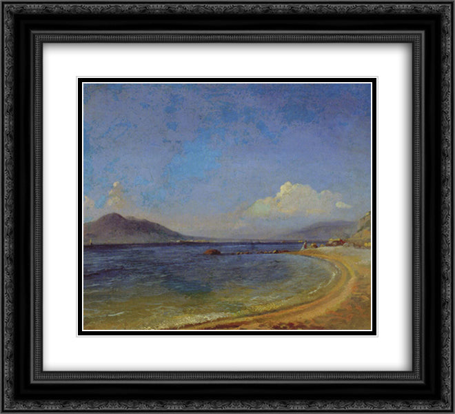 Bay. Vyko 22x20 Black Ornate Wood Framed Art Print Poster with Double Matting by Ge, Nikolai