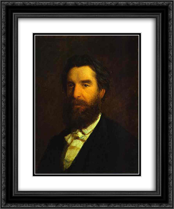 Portrait of Ivan Zabela 20x24 Black Ornate Wood Framed Art Print Poster with Double Matting by Ge, Nikolai