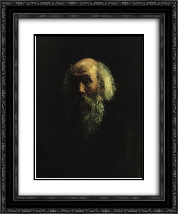 Self-Portrait 20x24 Black Ornate Wood Framed Art Print Poster with Double Matting by Ge, Nikolai