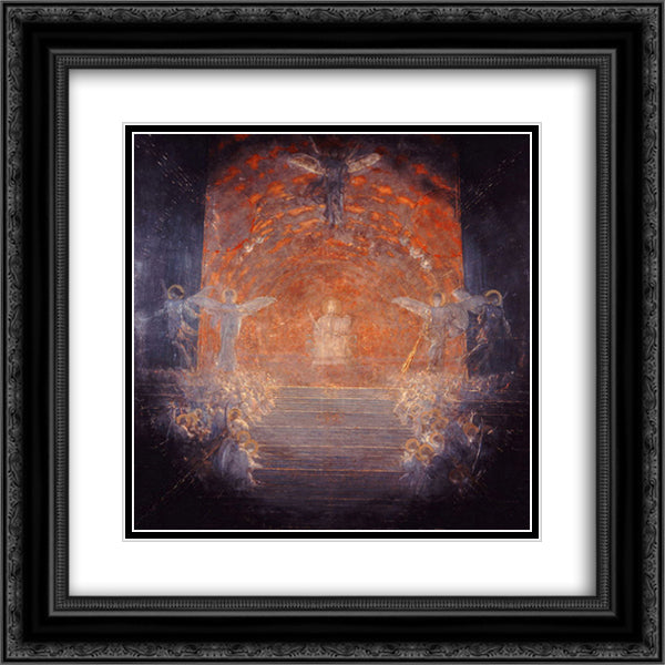 Behold the Celestial Bridegroom Cometh 20x20 Black Ornate Wood Framed Art Print Poster with Double Matting by Gyzis, Nikolaos