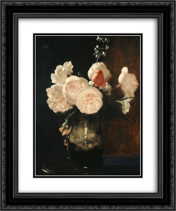 Flowers 20x24 Black Ornate Wood Framed Art Print Poster with Double Matting by Gyzis, Nikolaos