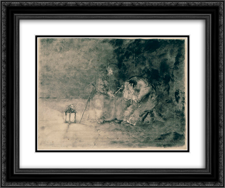 Repentance 24x20 Black Ornate Wood Framed Art Print Poster with Double Matting by Gyzis, Nikolaos
