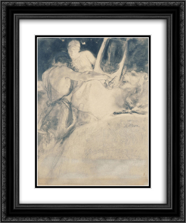 The soul of the artist 20x24 Black Ornate Wood Framed Art Print Poster with Double Matting by Gyzis, Nikolaos