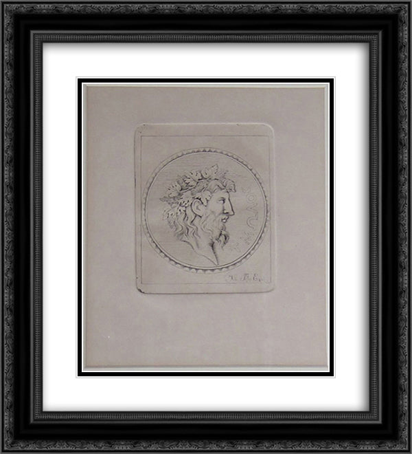 Tmolos 20x22 Black Ornate Wood Framed Art Print Poster with Double Matting by Gyzis, Nikolaos