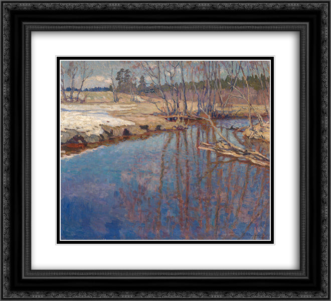 Melted Water 22x20 Black Ornate Wood Framed Art Print Poster with Double Matting by Bogdanov Belsky, Nikolay