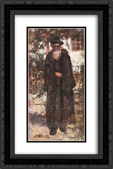 Jew From Targu Cucu 16x24 Black Ornate Wood Framed Art Print Poster with Double Matting by Bancila, Octav