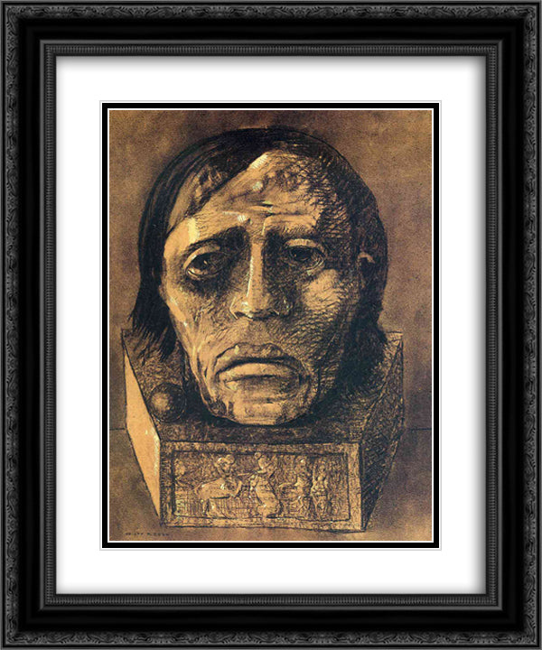 After the Execution 20x24 Black Ornate Wood Framed Art Print Poster with Double Matting by Redon, Odilon