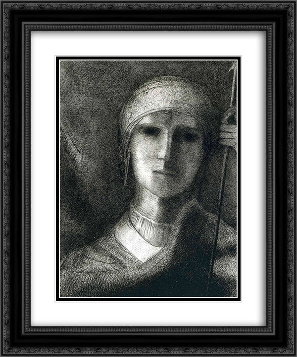 Parsifal 20x24 Black Ornate Wood Framed Art Print Poster with Double Matting by Redon, Odilon
