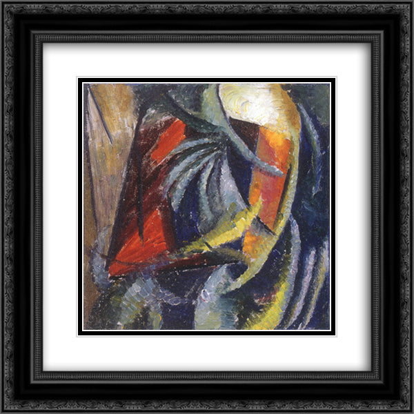 Abstract Composition 20x20 Black Ornate Wood Framed Art Print Poster with Double Matting by Bogomazov, Oleksandr