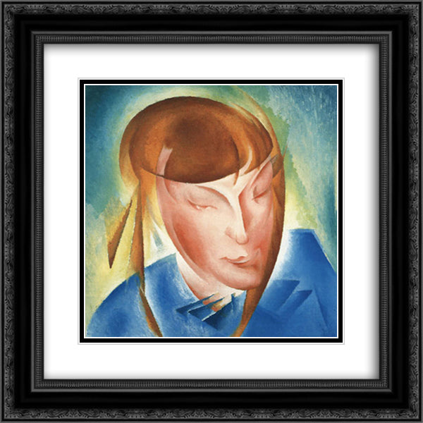Portrait of the Daughter 20x20 Black Ornate Wood Framed Art Print Poster with Double Matting by Bogomazov, Oleksandr