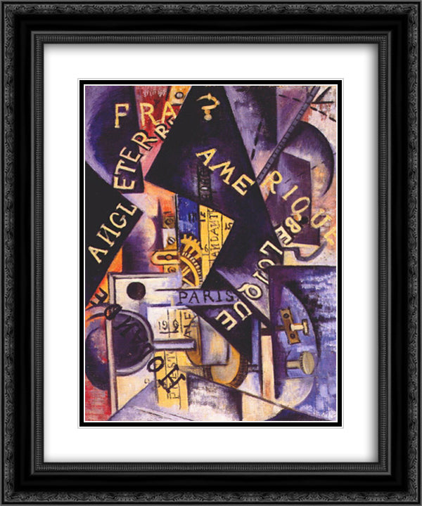 Metronome 20x24 Black Ornate Wood Framed Art Print Poster with Double Matting by Rozanova, Olga