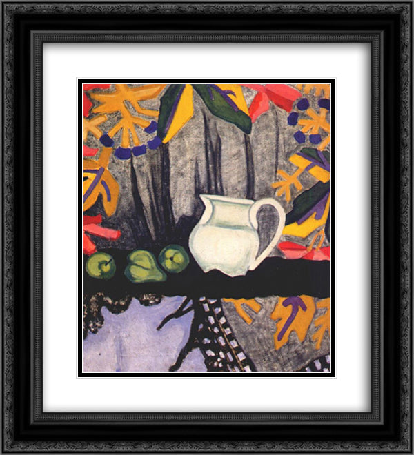 Still Life 20x22 Black Ornate Wood Framed Art Print Poster with Double Matting by Rozanova, Olga