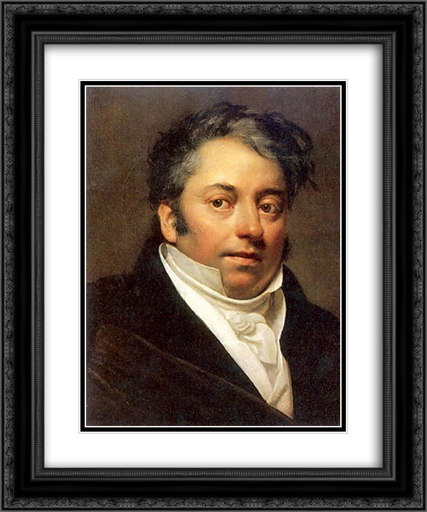 Portrait of Dr. Mazaroni 20x24 Black Ornate Wood Framed Art Print Poster with Double Matting by Kiprensky, Orest