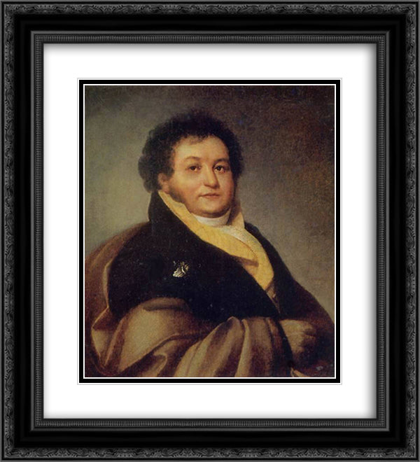 Portrait of Giulio Litta 20x22 Black Ornate Wood Framed Art Print Poster with Double Matting by Kiprensky, Orest