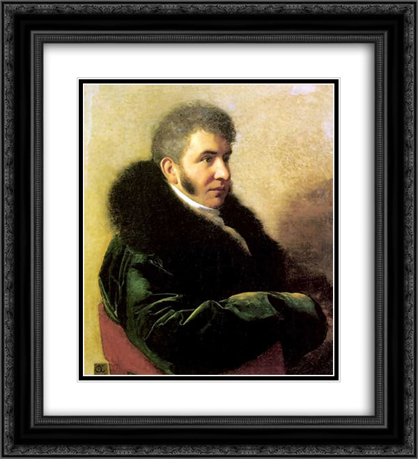 Portrait of Ivan Alexeevich Gagarin 20x22 Black Ornate Wood Framed Art Print Poster with Double Matting by Kiprensky, Orest