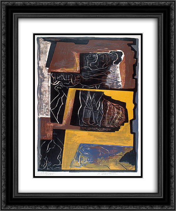 The dream 20x24 Black Ornate Wood Framed Art Print Poster with Double Matting by Zadkine, Ossip