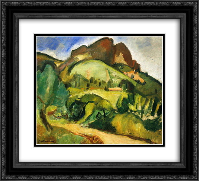 Sainte-Victoire Mountain 22x20 Black Ornate Wood Framed Art Print Poster with Double Matting by Friesz, Othon