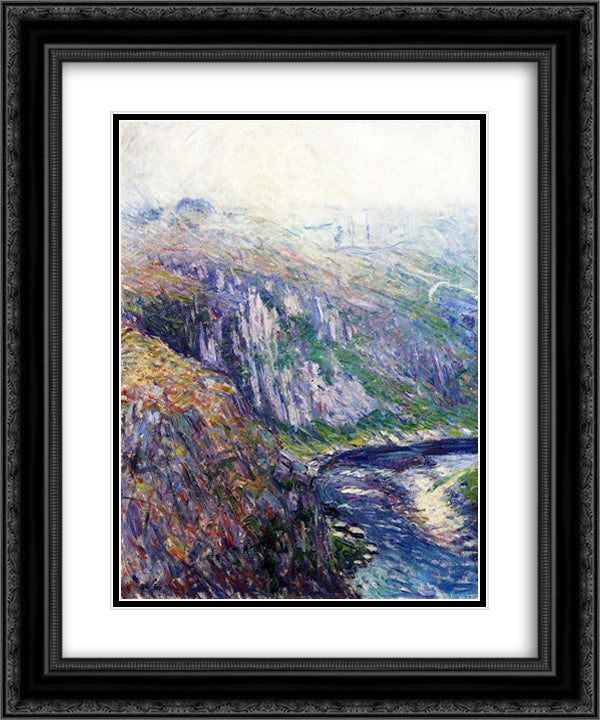Valley of the Creuse, Crozant 20x24 Black Ornate Wood Framed Art Print Poster with Double Matting by Friesz, Othon
