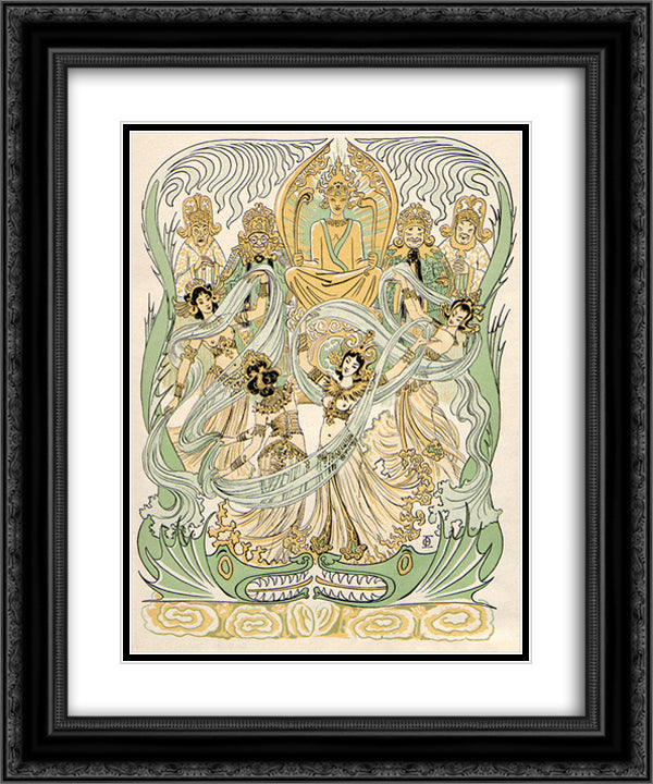 Untitled 20x24 Black Ornate Wood Framed Art Print Poster with Double Matting by Eckmann, Otto