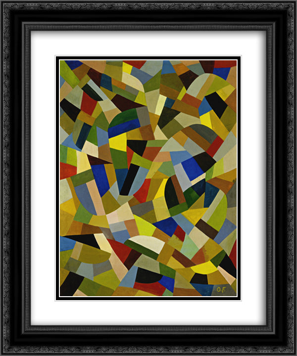 Untitled 20x24 Black Ornate Wood Framed Art Print Poster with Double Matting by Freundlich, Otto