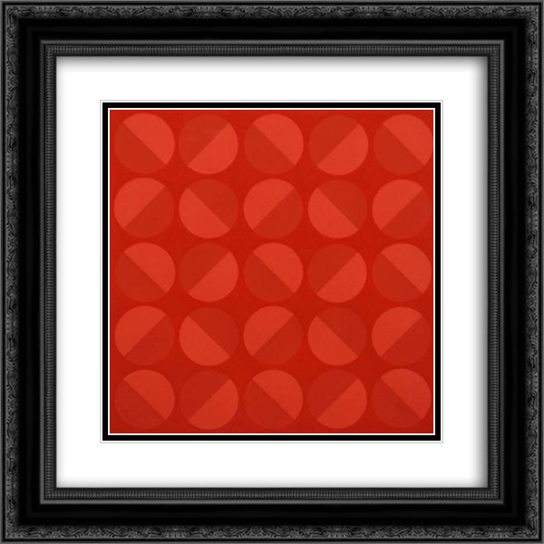 Trasposizione grafica 20x20 Black Ornate Wood Framed Art Print Poster with Double Matting by Scheggi, Paolo