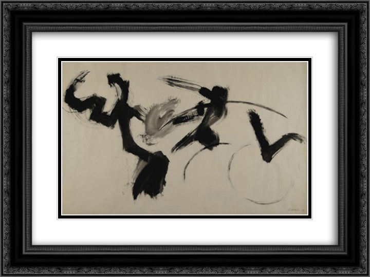 Untitled 24x18 Black Ornate Wood Framed Art Print Poster with Double Matting by Scheggi, Paolo