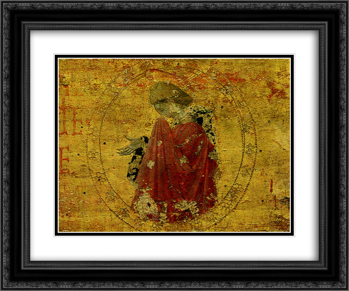 Madonna 24x20 Black Ornate Wood Framed Art Print Poster with Double Matting by Uccello, Paolo