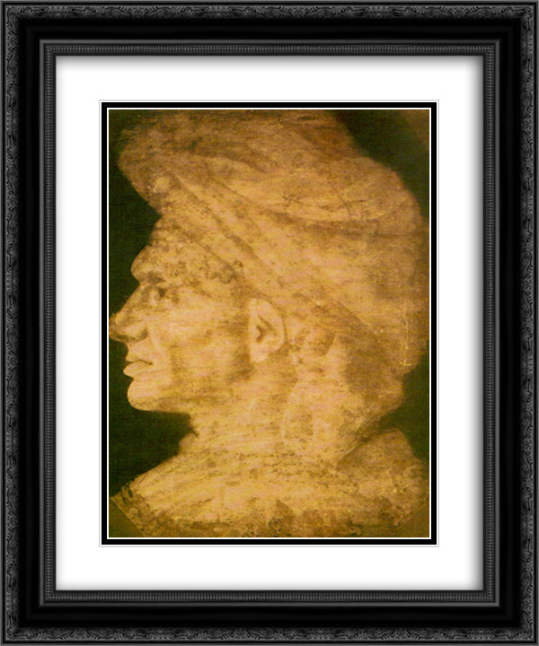 Portrait of a man 20x24 Black Ornate Wood Framed Art Print Poster with Double Matting by Uccello, Paolo