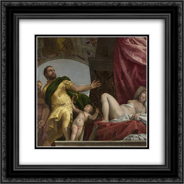 Respect 20x20 Black Ornate Wood Framed Art Print Poster with Double Matting by Veronese, Paolo