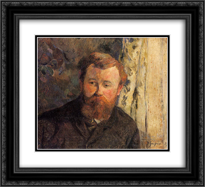 Portrait of Achille Granchi Taylor 22x20 Black Ornate Wood Framed Art Print Poster with Double Matting by Gauguin, Paul