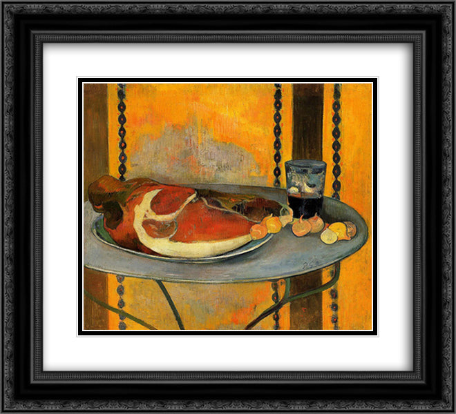 The Ham 22x20 Black Ornate Wood Framed Art Print Poster with Double Matting by Gauguin, Paul