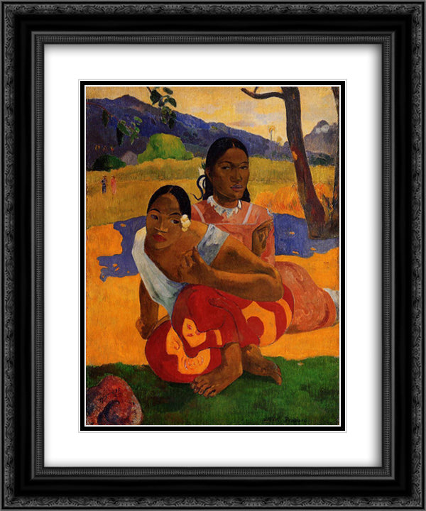 When are you Getting Married 20x24 Black Ornate Wood Framed Art Print Poster with Double Matting by Gauguin, Paul