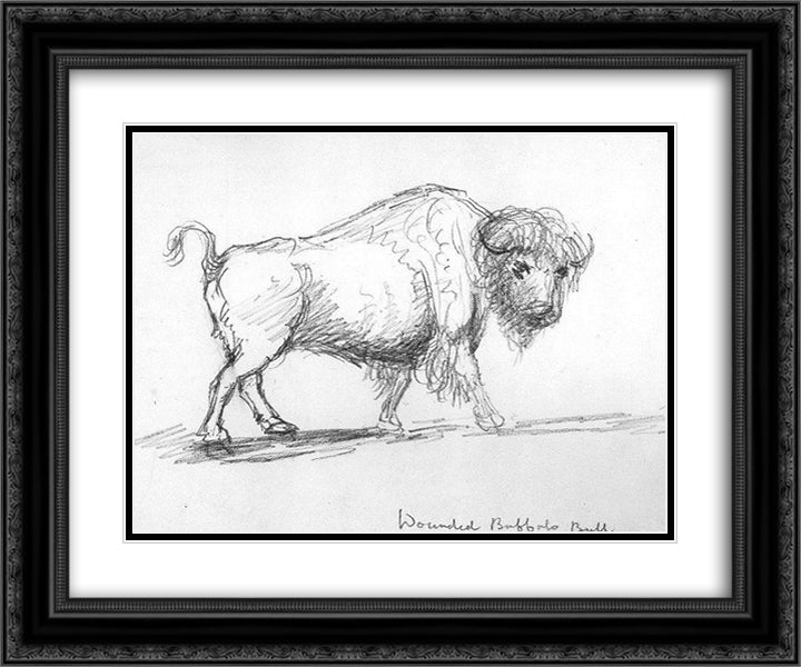 Kane Bull 24x20 Black Ornate Wood Framed Art Print Poster with Double Matting by Kane, Paul