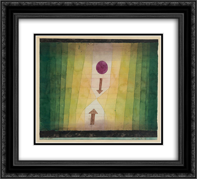 Before the Blitz 22x20 Black Ornate Wood Framed Art Print Poster with Double Matting by Klee, Paul