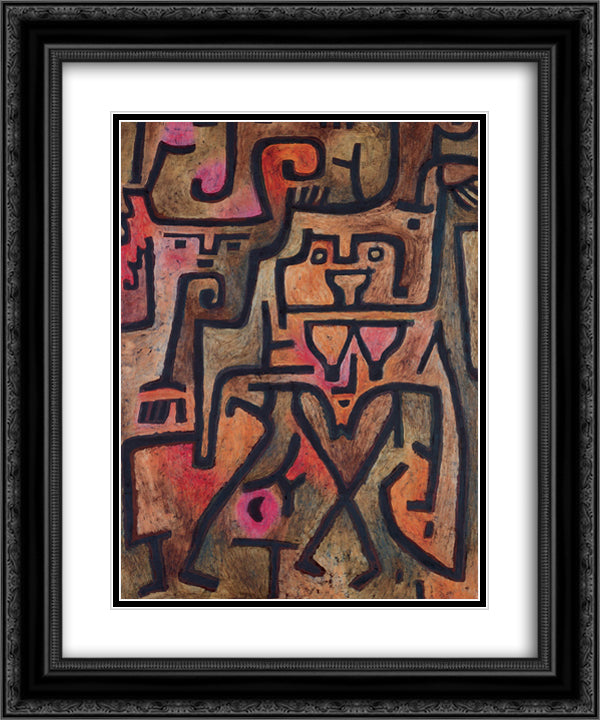 Forest Witch 20x24 Black Ornate Wood Framed Art Print Poster with Double Matting by Klee, Paul