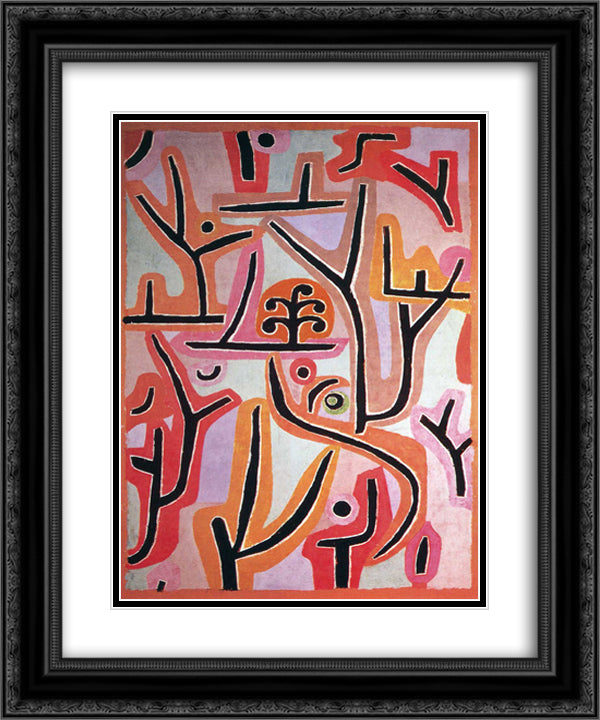 Park Bei Lu 20x24 Black Ornate Wood Framed Art Print Poster with Double Matting by Klee, Paul